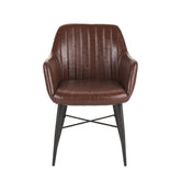 Chaise de salle à manger Herbert - Similicuir marron